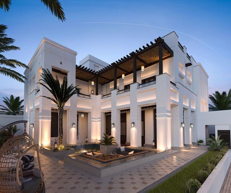 A spacious contemporary home in a tropical setting